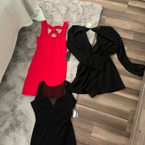 2 dresses and one romper NEVER WORN